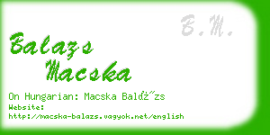 balazs macska business card